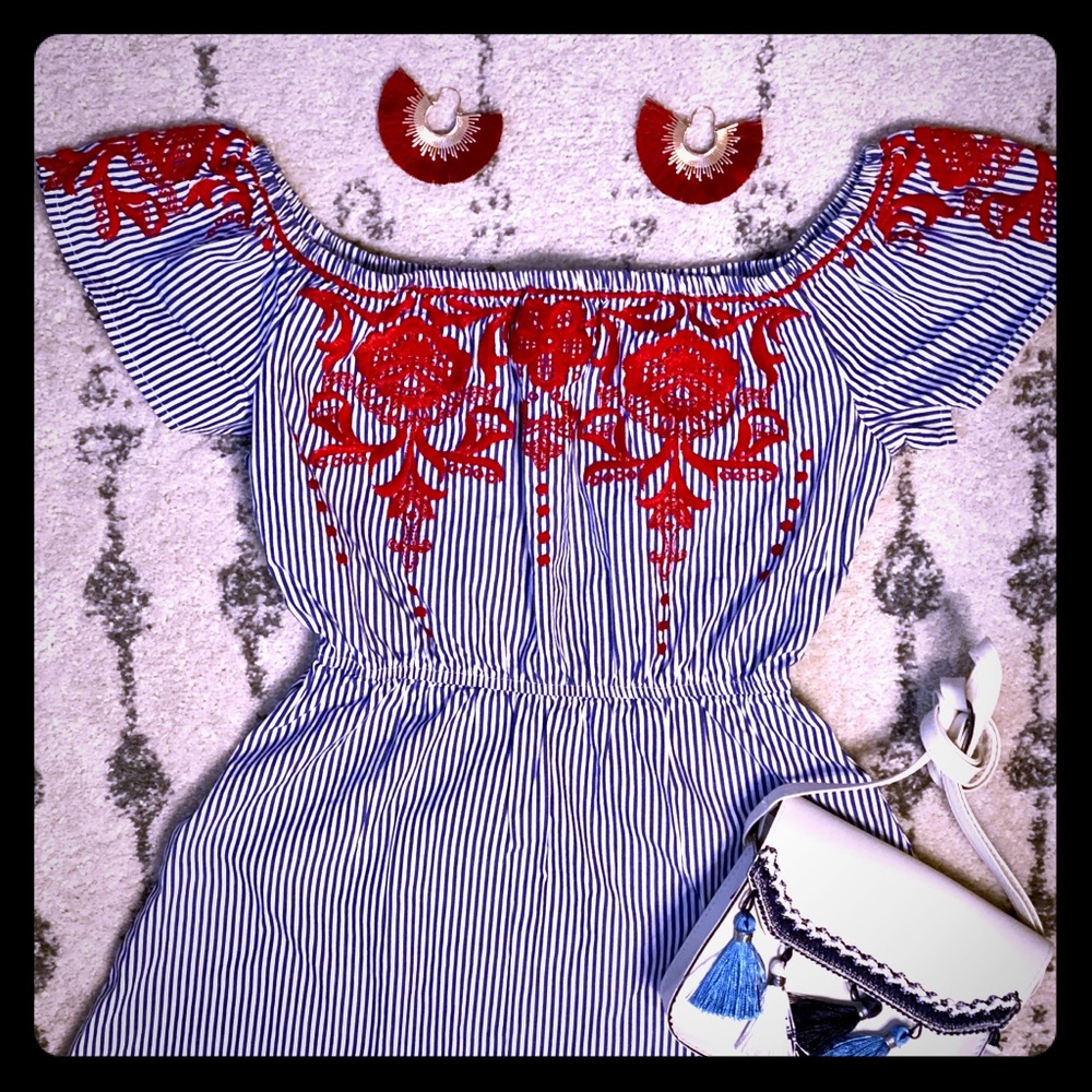 Off the shoulder mini dress